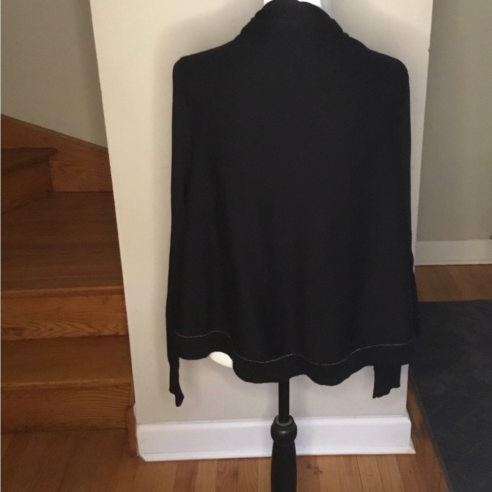 CAbi Black Cardigan Chunky Knit Open Front for Versatile Style - Picture 6 of 7